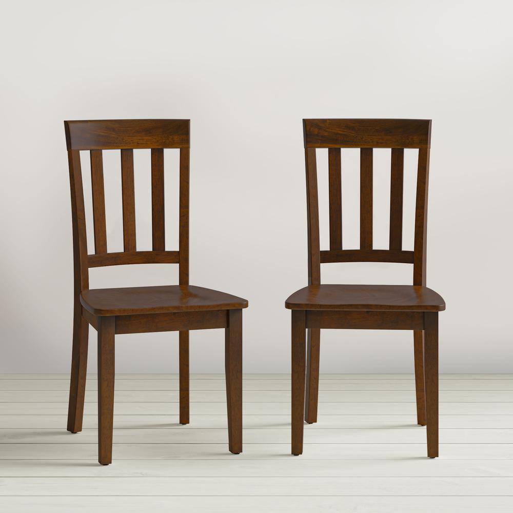 Solid Wood Classic Slat Back Dining Chair (Set of 2). Picture 3