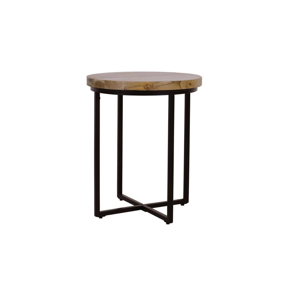 Solid Wood Modern 20" Round End Table. Picture 3