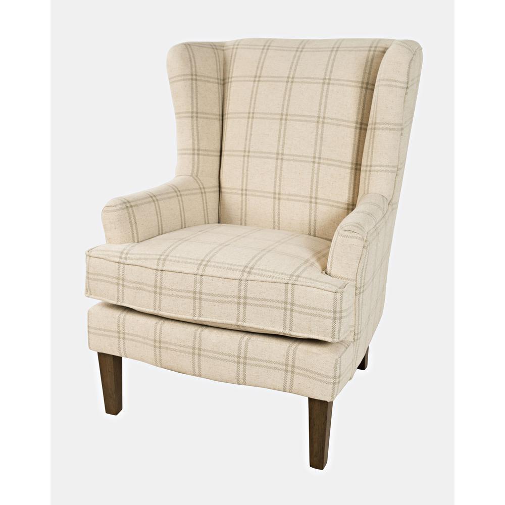 Traditional Upholstered Wingback Accent Chair. Picture 2