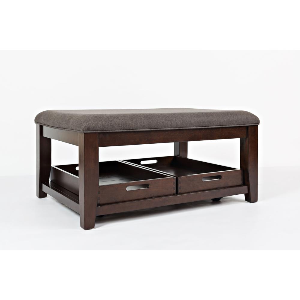 Contemporary Brown 38" Ottoman Coffee Table. Picture 3