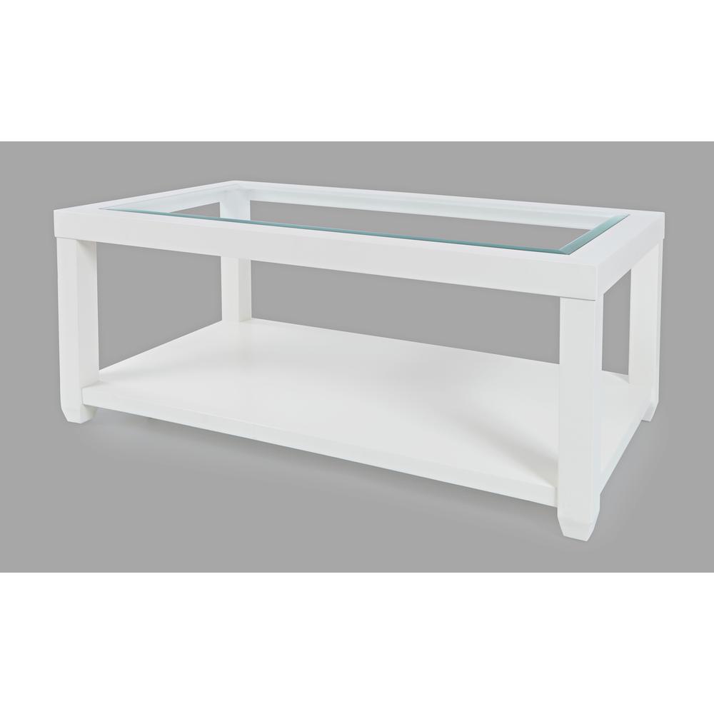 Contemporary Rectangular Glass Inlay Coffee Table. Picture 2
