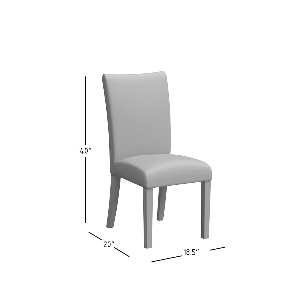 Coastal Wire-Brushed Acacia Upholstered Parsons Dining Chair (Set of 2). Picture 7