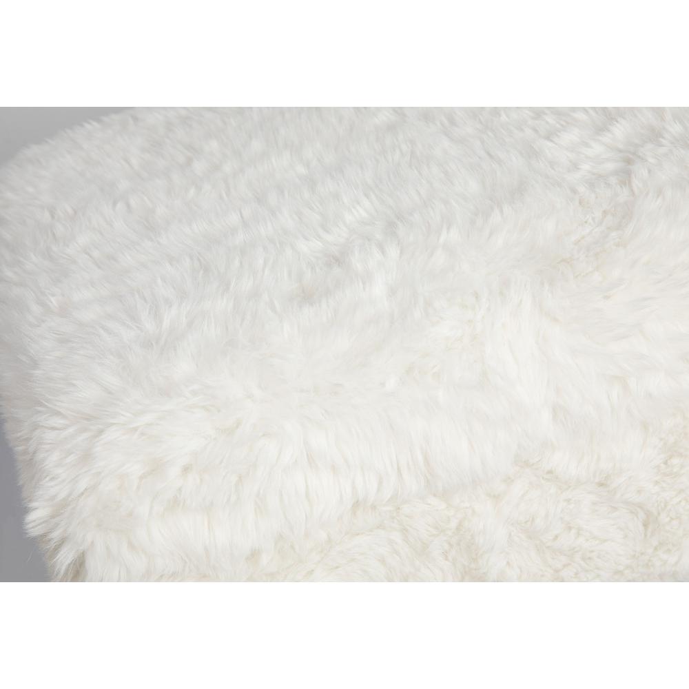 Luxury Plush Faux Fur Upholstered Storage Bench. Picture 3