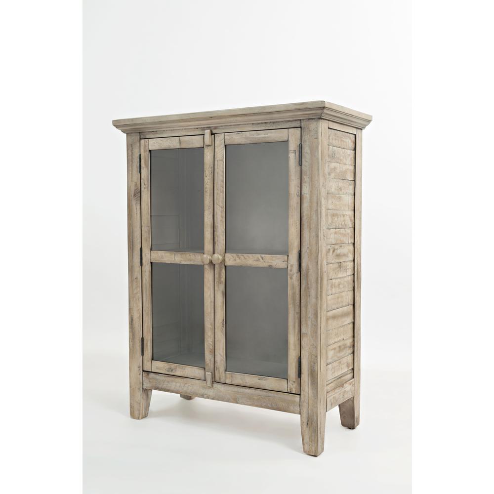 32" Coastal Distressed Acacia Two-Door Accent Cabinet. Picture 2
