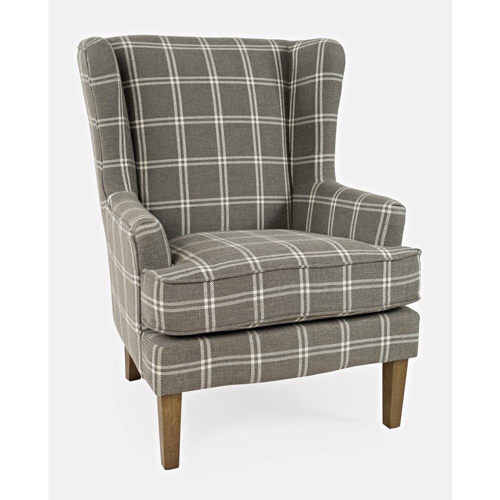 Traditional Upholstered Wingback Accent Chair. Picture 2