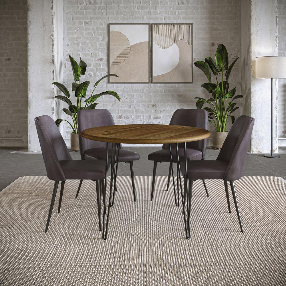 42" Round Modern Contemporary Solid Wood Dining Table. Picture 6