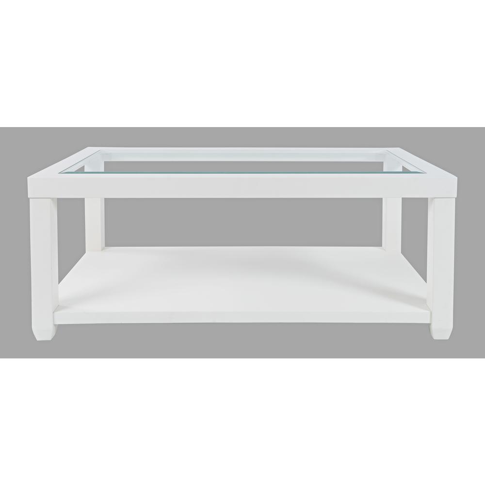 Contemporary Rectangular Glass Inlay Coffee Table. Picture 1