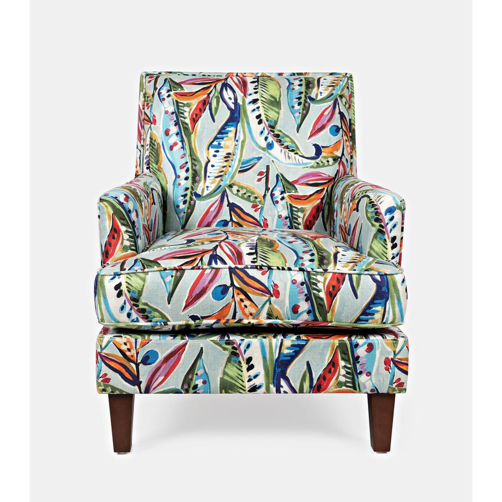 Marisol Multicolored Tropical Upholstered Accent Chair, Multicolor. Picture 1