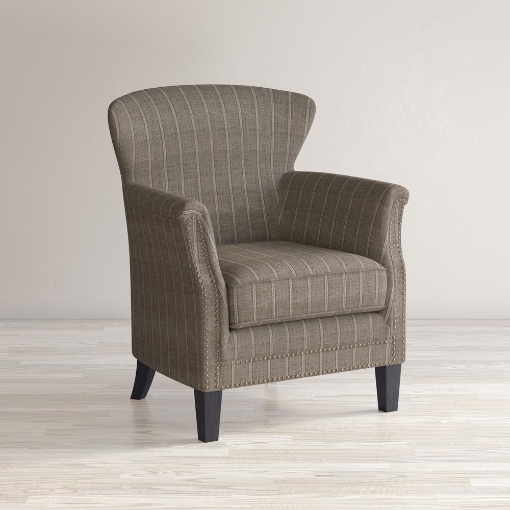Classic Upholstered Accent Chair with Nailhead Trim. Picture 2