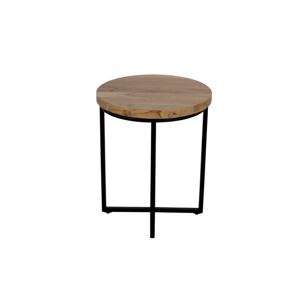 Solid Wood Modern 20" Round End Table. Picture 7