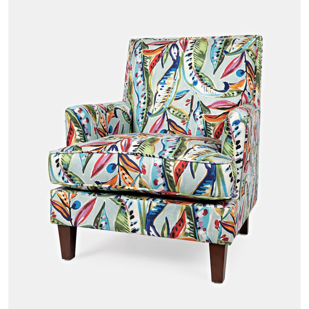 Marisol Multicolored Tropical Upholstered Accent Chair, Multicolor. Picture 2