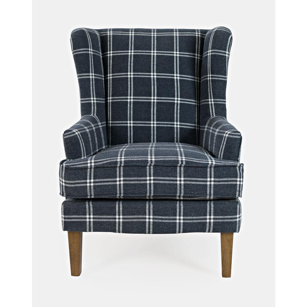 Traditional Upholstered Wingback Accent Chair. Picture 1