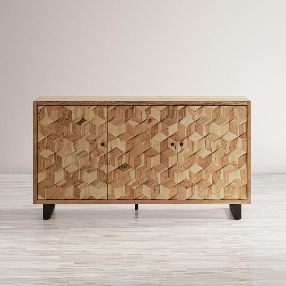 Modern Abstract Cube Style Accent Cabinet. Picture 11