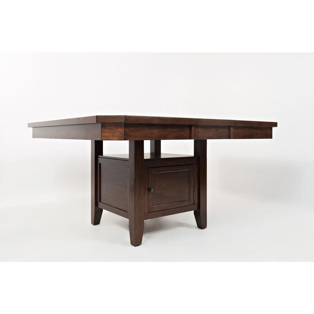 Contemporary Adjustable Height 54" Square Dining Table. Picture 4