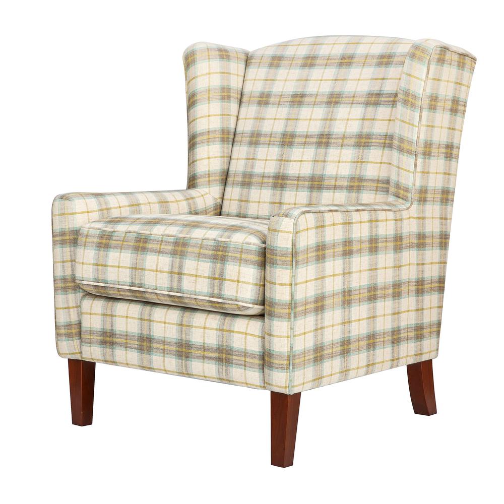 Traditional Classic Wingback Upholstered Accent Chair. Picture 2