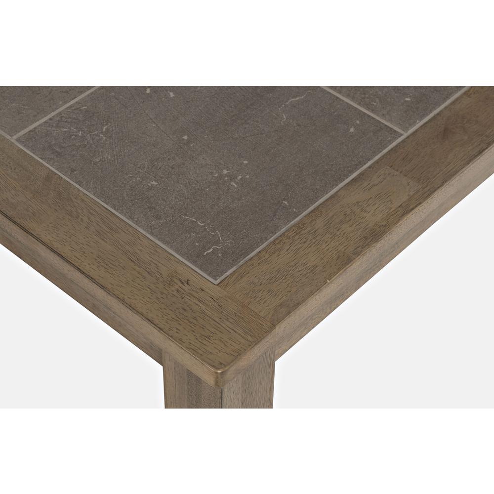 Modern Contemporary 74'' Extension Dining Table with Tile Inlay. Picture 4