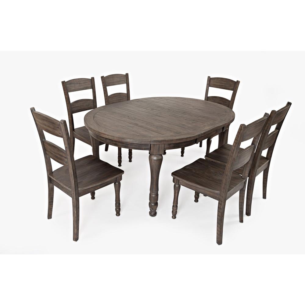Reclaimed Pine 66" Oval Farmhouse Seven-Piece Dining Set. Picture 1