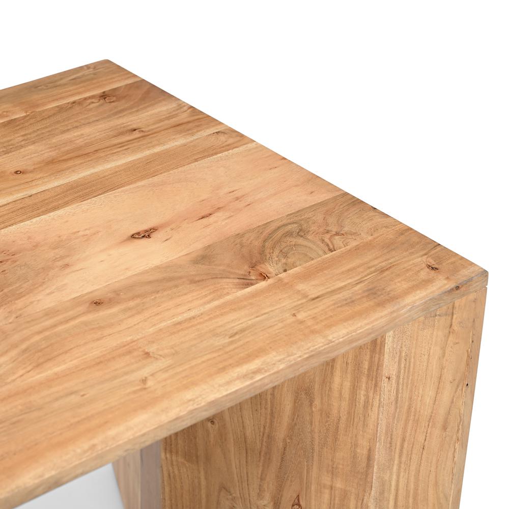 Lux Solid Wood Modern Angled End Table. Picture 5