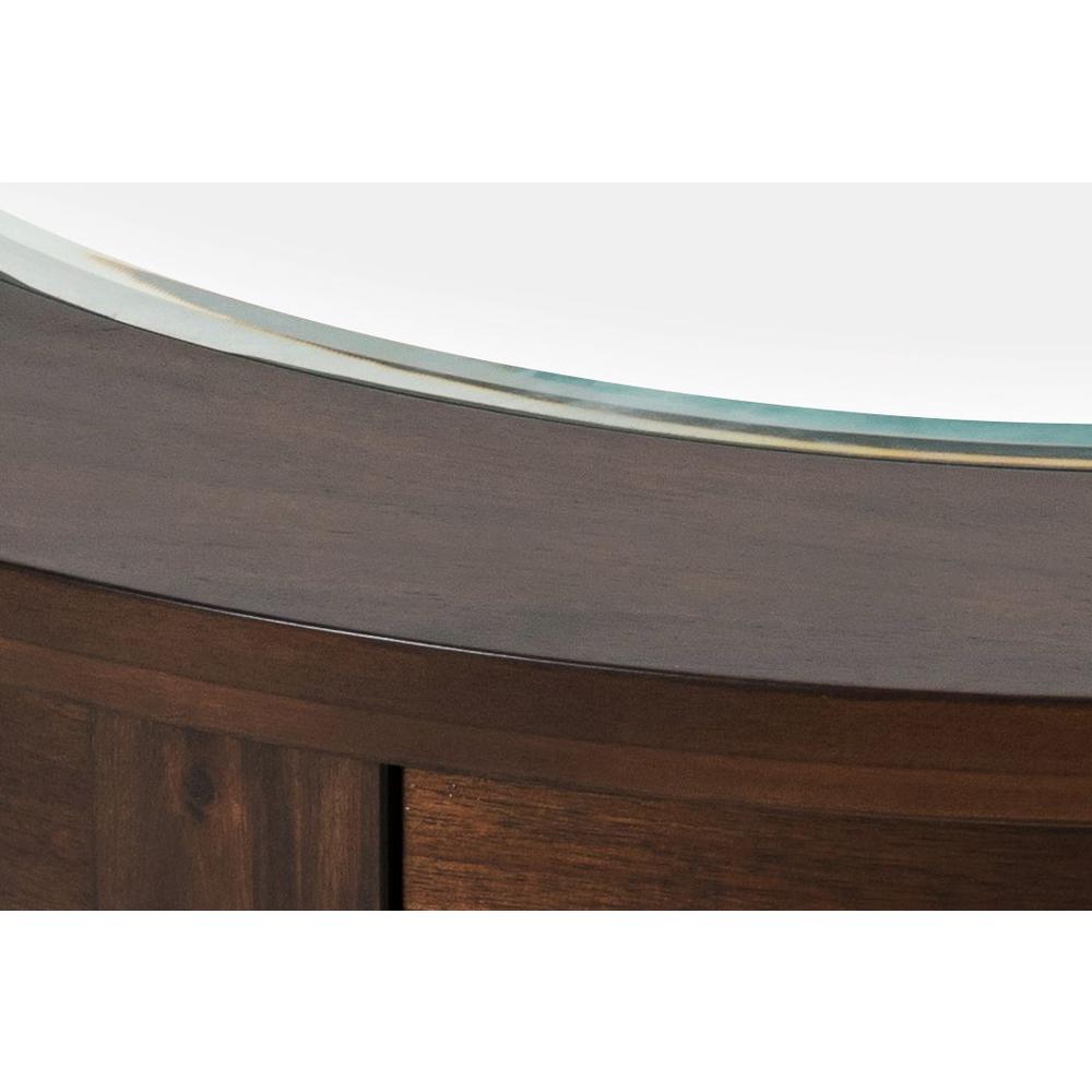 Contemporary 42" Round Counter Height Glass Inlay Dining Table. Picture 5
