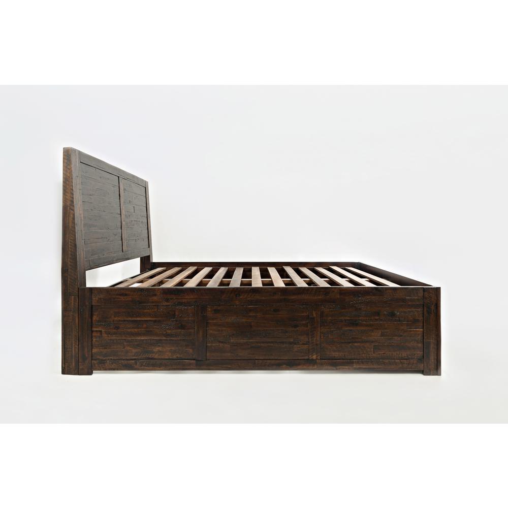 Rustic Distressed Acacia Queen Storage Bed. Picture 6