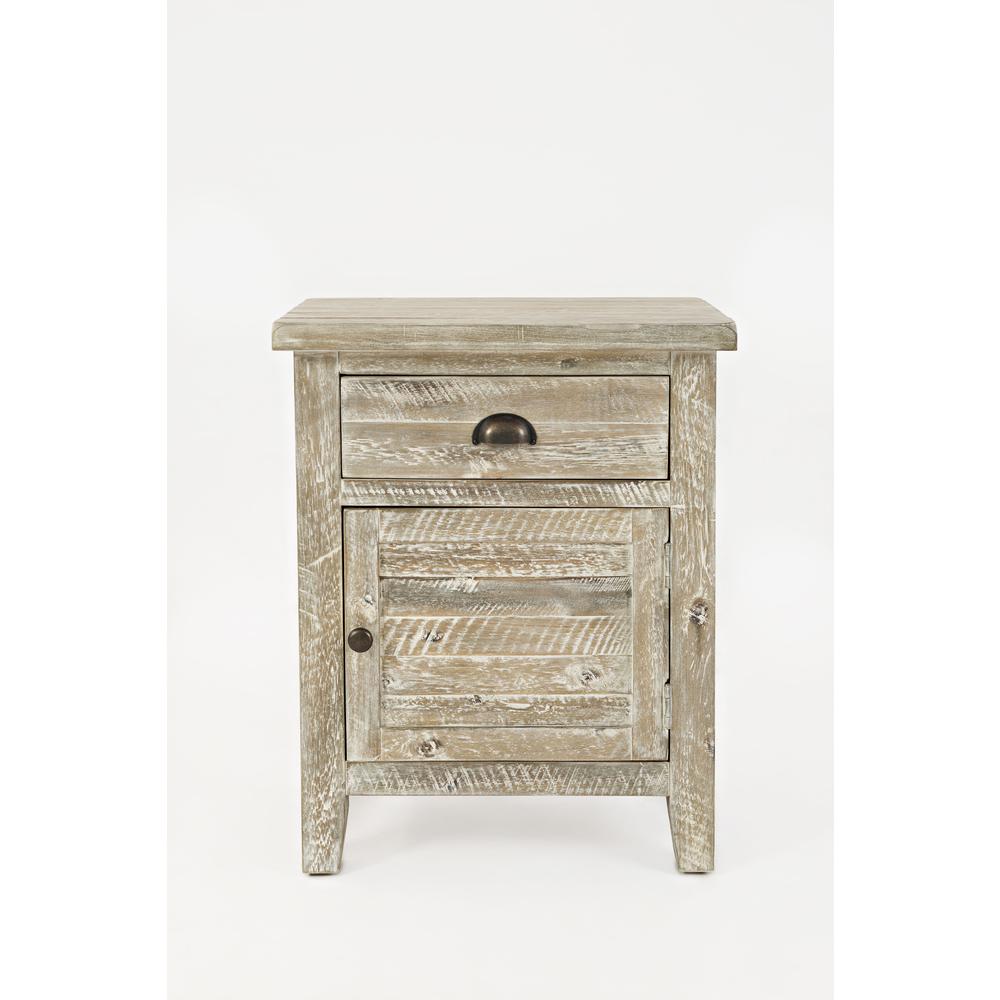 Rustic Farmhouse Distressed Acacia Accent Table. Picture 1