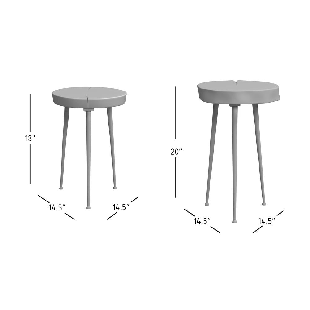 Flat-Pack Wood and Iron Accent Tables (Set of 2). Picture 6