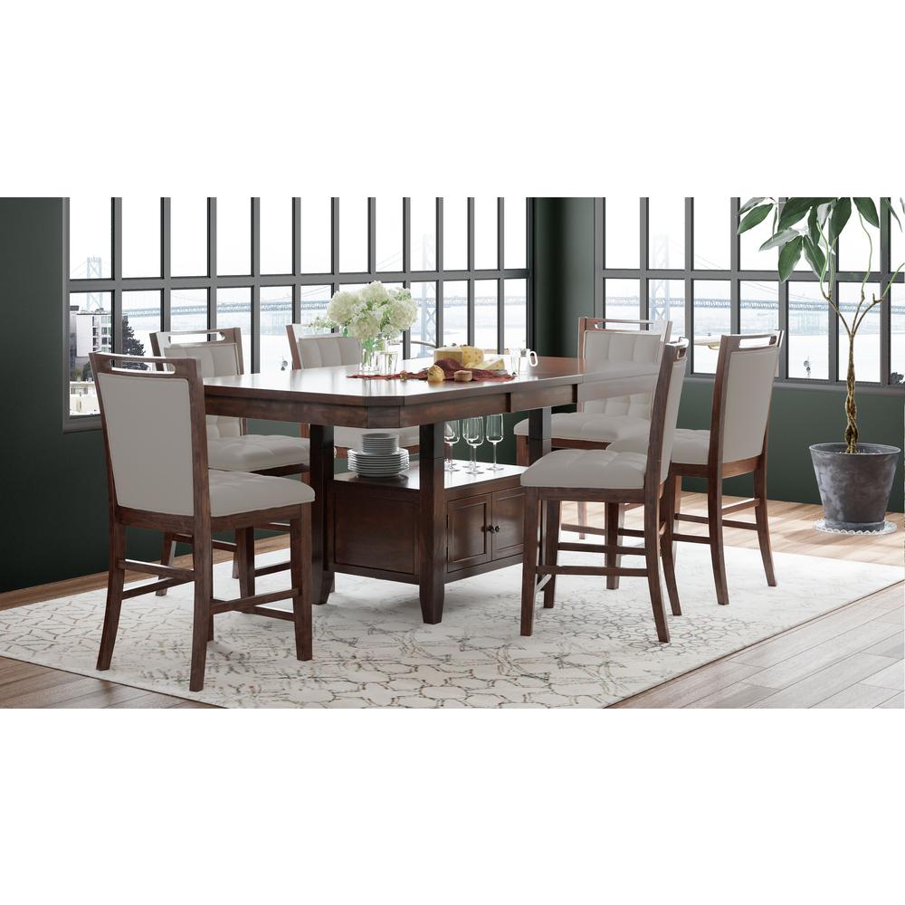 Manchester Contemporary 78" Table Seven-Piece Dining Set. Picture 1