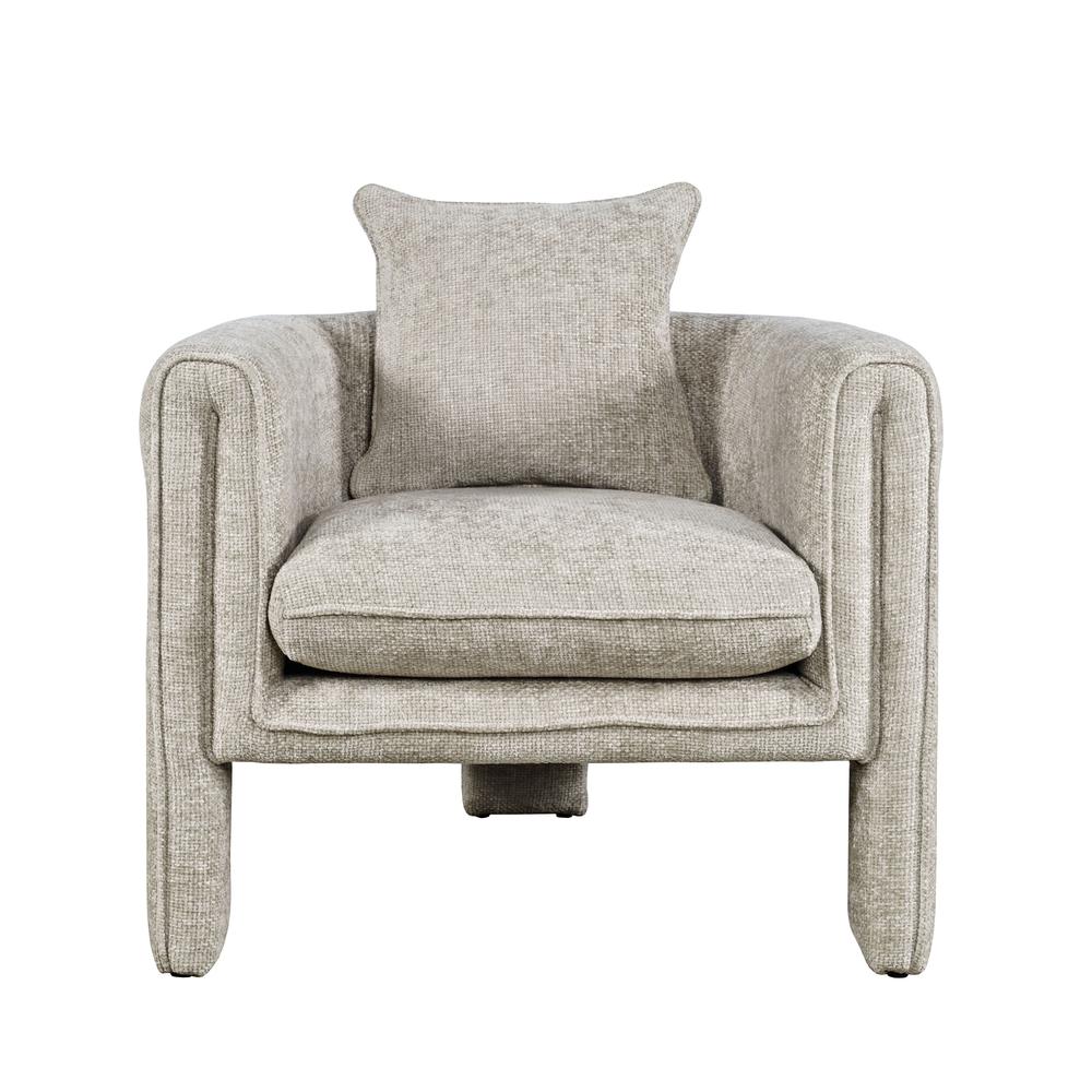 Adley Modern Upholstered Vintage Accent Armchair with Pillow. Picture 1