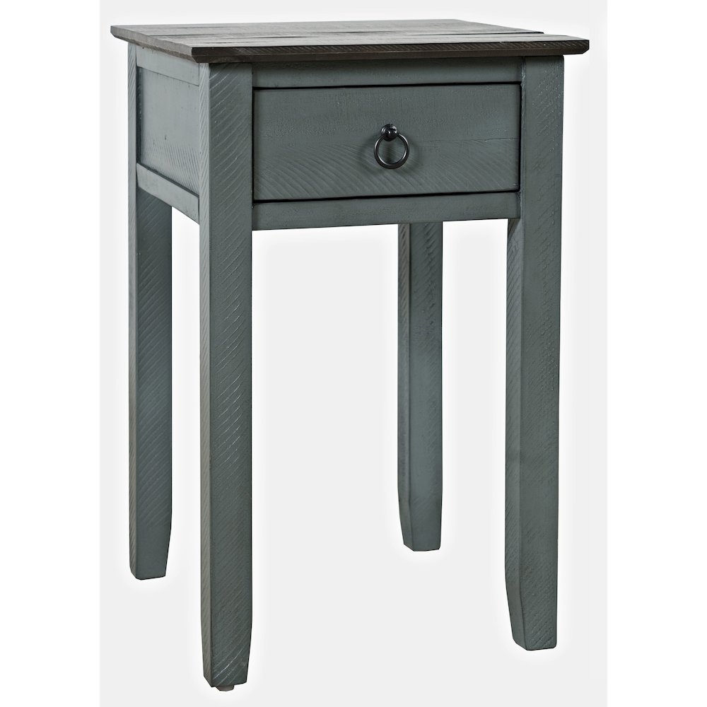 Devon Farmhouse Distressed Solid Wood End Table. Picture 3
