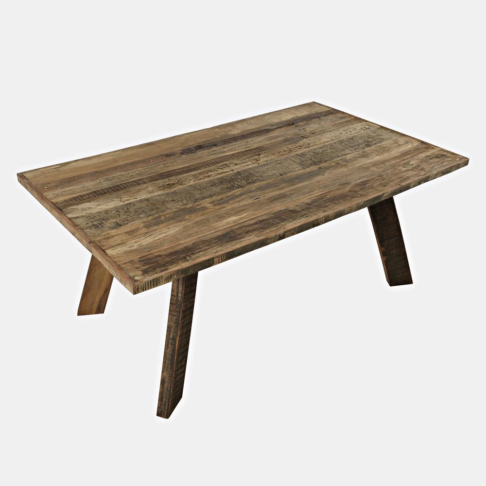 2" Rustic Reclaimed Solid Wood Dining Table. Picture 6