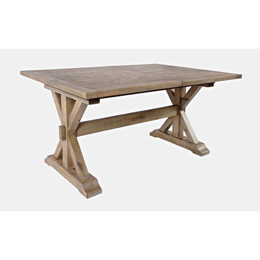 Modern Rustic Solid Pine Extension 78" Dining Table. Picture 5