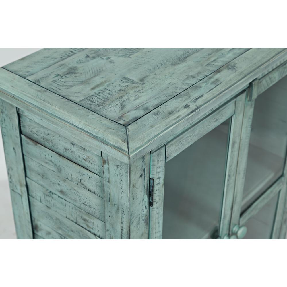 32" Coastal Distressed Acacia Two-Door Accent Cabinet. Picture 9