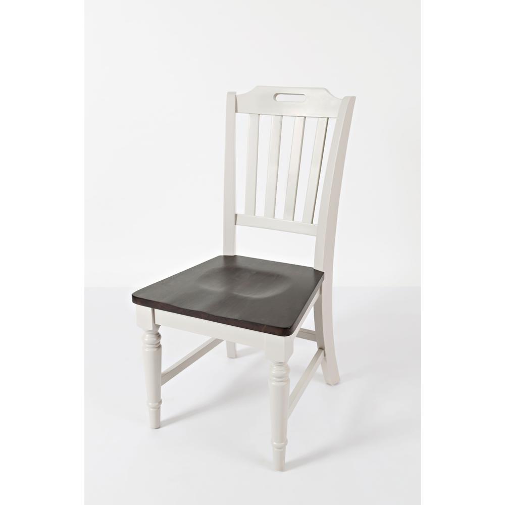 Farmhouse Solid Rubberwood Slatback Chair (Set of 2). Picture 2