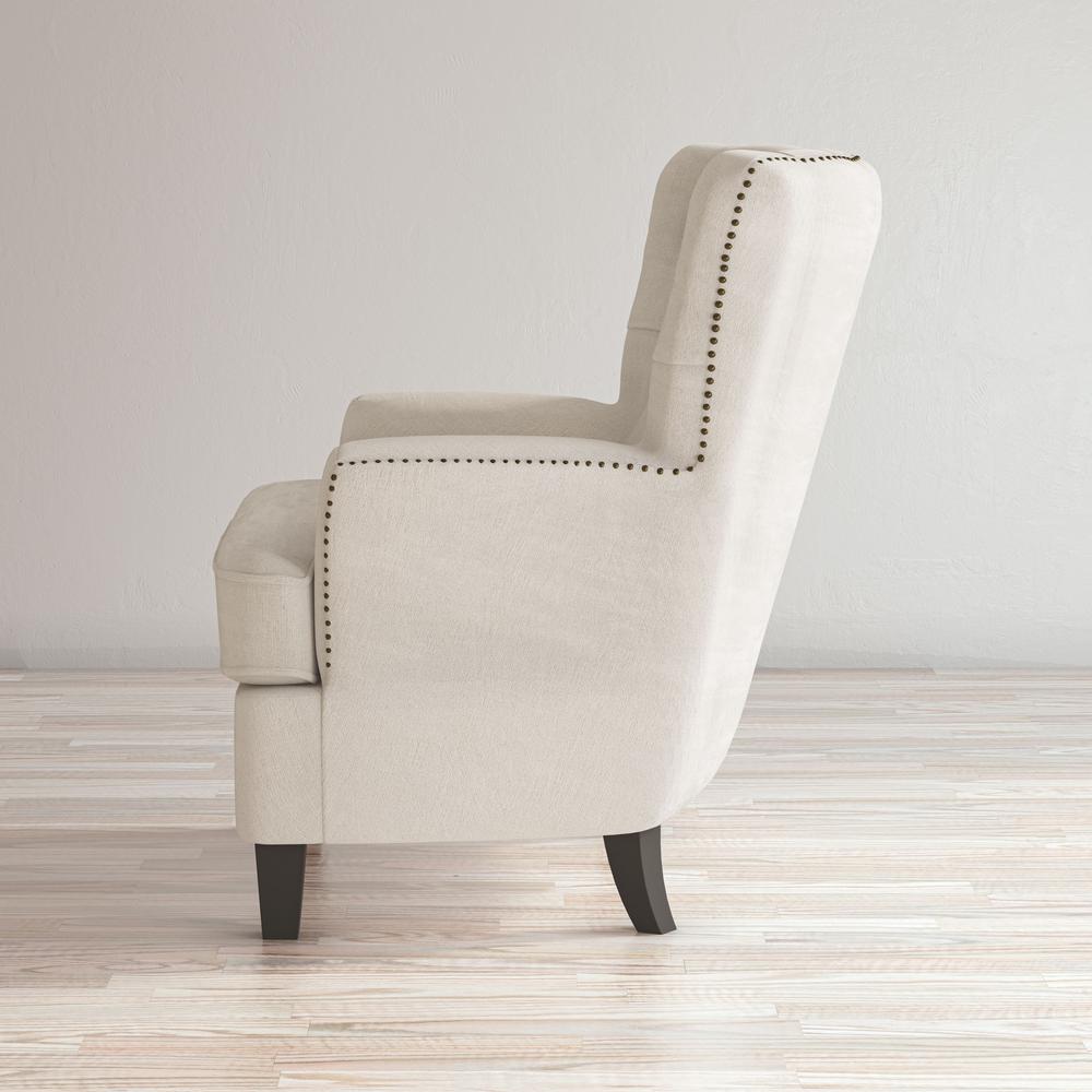 Transitional Upholstered Accent Chair with Nailhead Trim. Picture 6