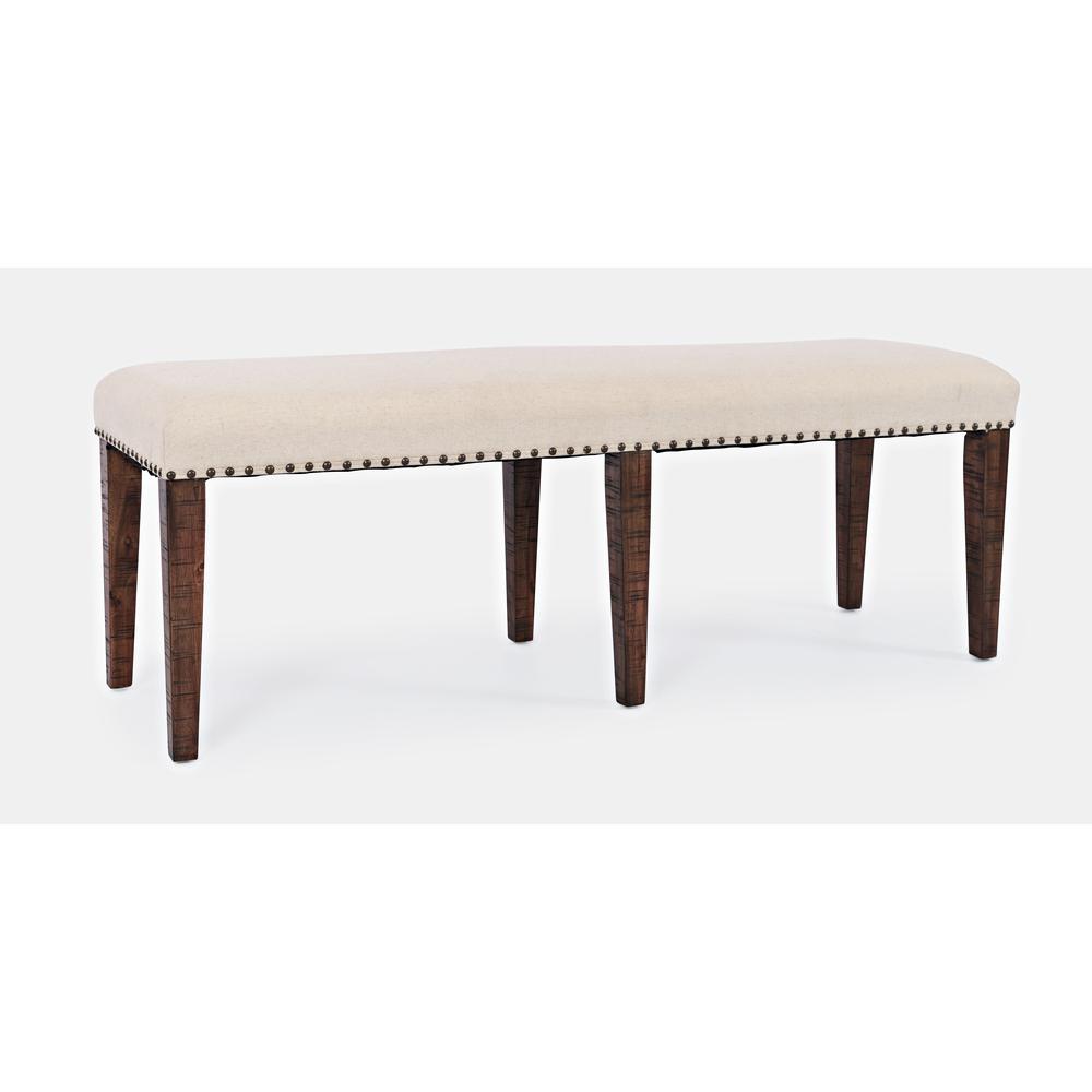 Transitional 52" Backless Upholstered Dining Bench. Picture 3