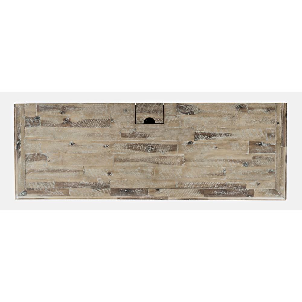Coastal Style Distressed Acacia USB Charging Desk. Picture 4