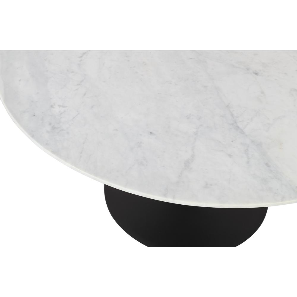 54" Modern Luxury Pedestal Round Marble Dining Table. Picture 4