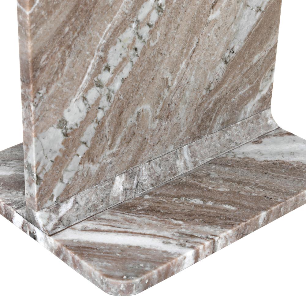 Enzo Luxury Genuine Solid Marble Icon End Table. Picture 5