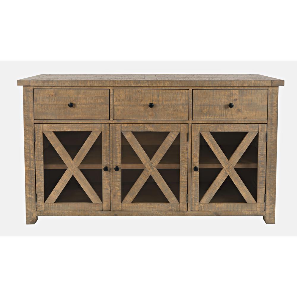 Modern Rustic Buffet Storage Cabinet. Picture 1