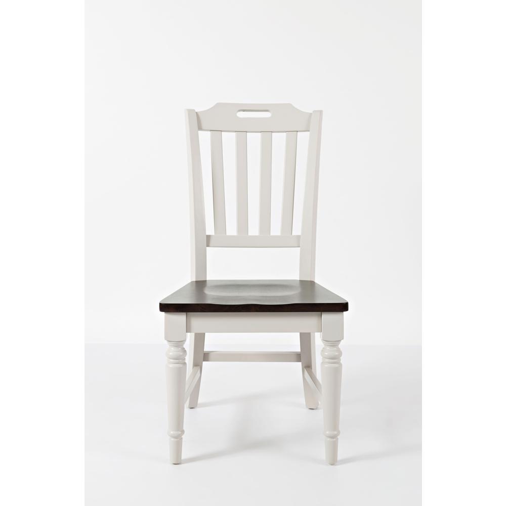 Farmhouse Solid Rubberwood Slatback Chair (Set of 2). Picture 1