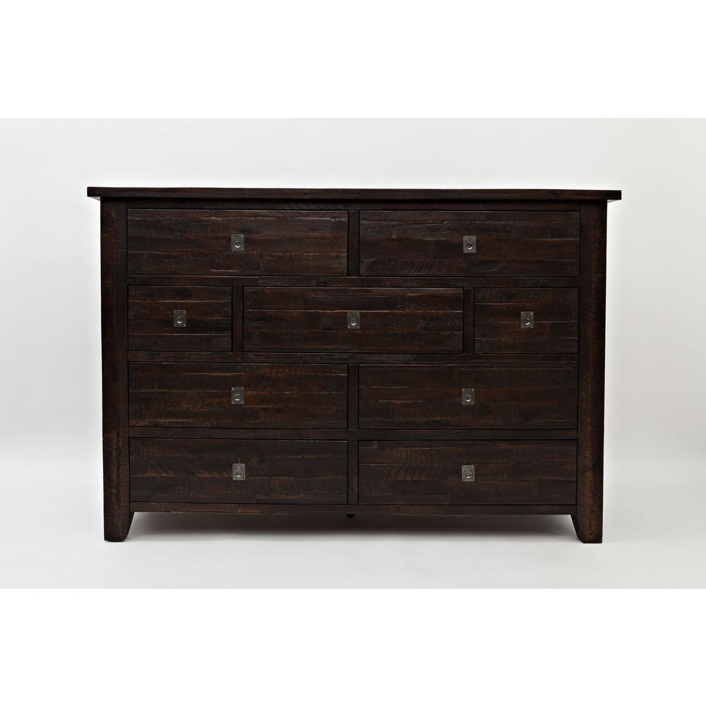 Distressed Rustic Solid Acacia Nine-Drawer Dresser. Picture 1