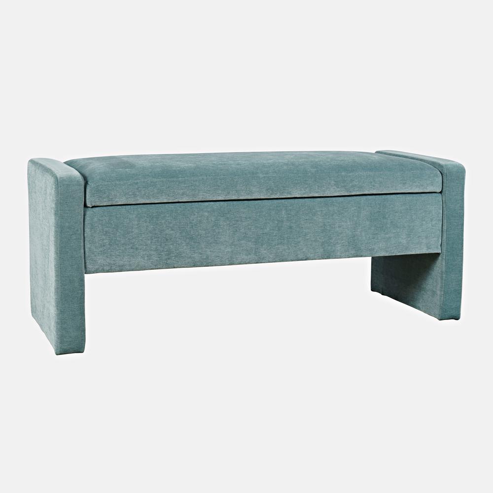 48" Contemporary Upholstered Modern Bedroom Hallway Storage Bench. Picture 2