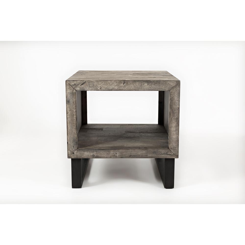 Modern Distressed Solid Wood End Table. Picture 1