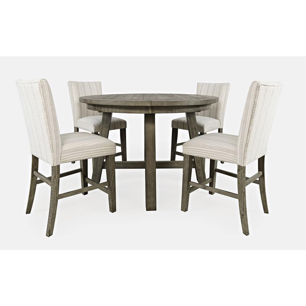 Contemporary Rustic Farmhouse Five Piece Counter Height Dining Table Set. Picture 1
