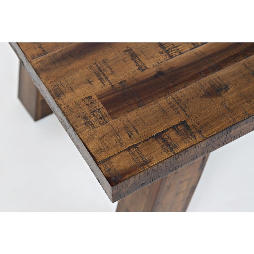 Rustic Distressed Industrial Trestle 50" Coffee Table. Picture 6