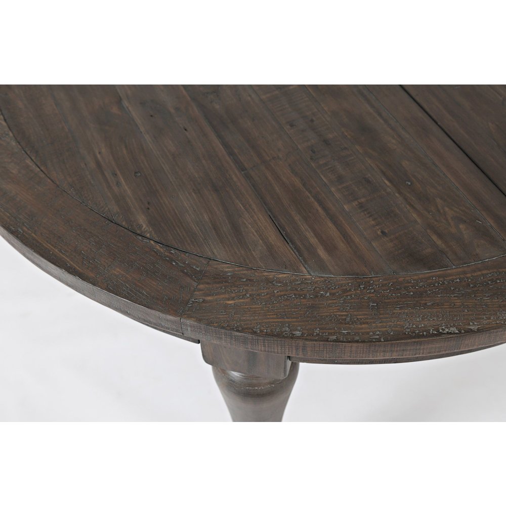 Madison County Rustic Reclaimed Pine Farmhouse Round to Oval 66" Dining Table. Picture 4