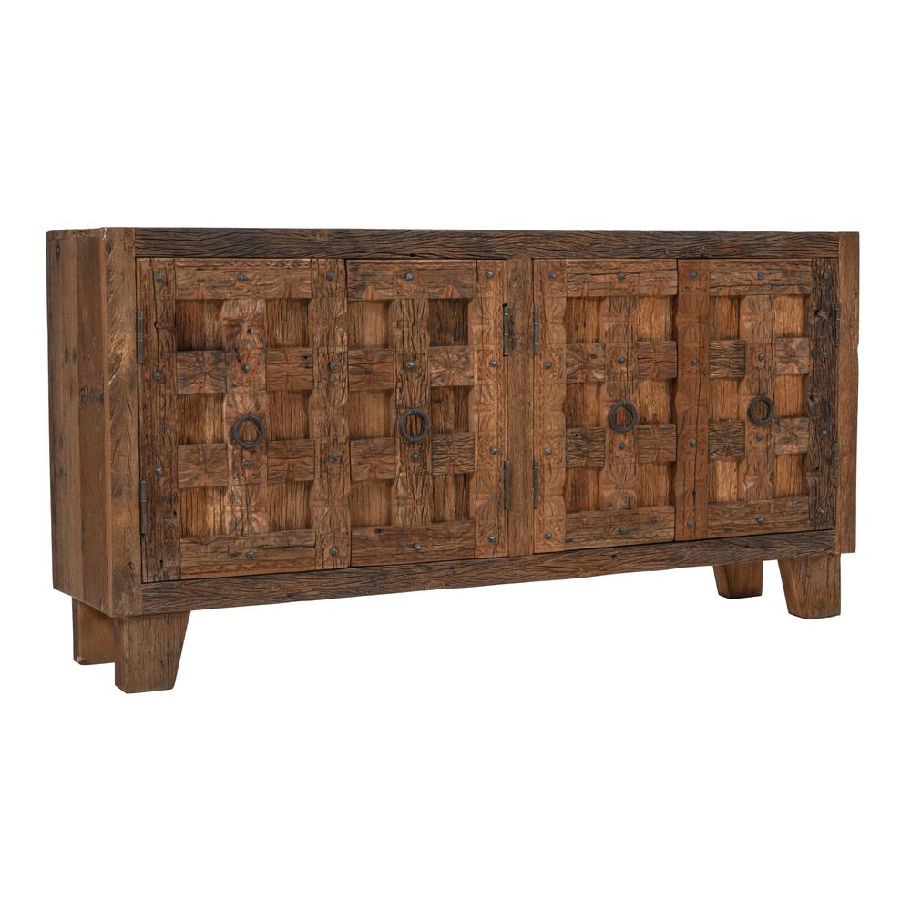 Colton 71" Reclaimed Solid Wood Four Door Accent Storage Cabinet Sideboard. Picture 2
