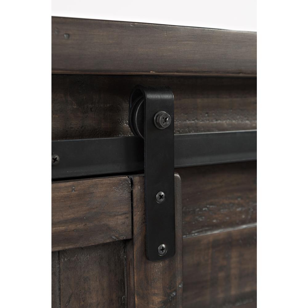 Madison County Rustic Reclaimed Pine Farmhouse 32" Barn Door Accent Cabinet, Barnwood Brown. Picture 11