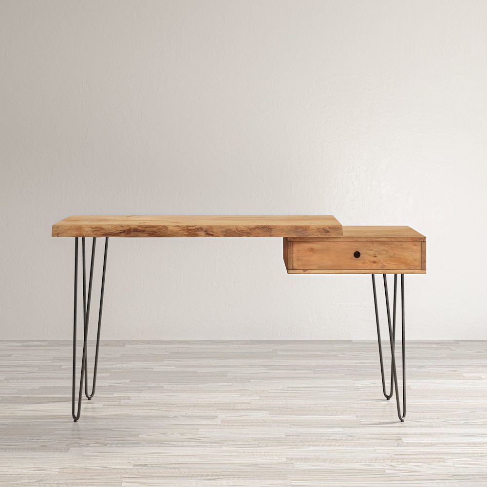 Nature's Edge Solid Acacia Desk with Drawer. Picture 9