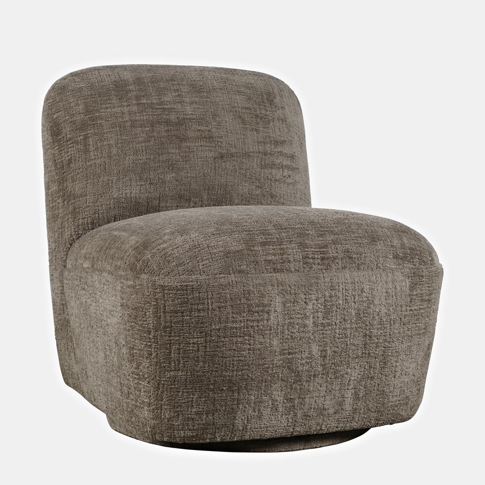 Upholstered Contemporary Casual Swivel Accent Chair. Picture 2